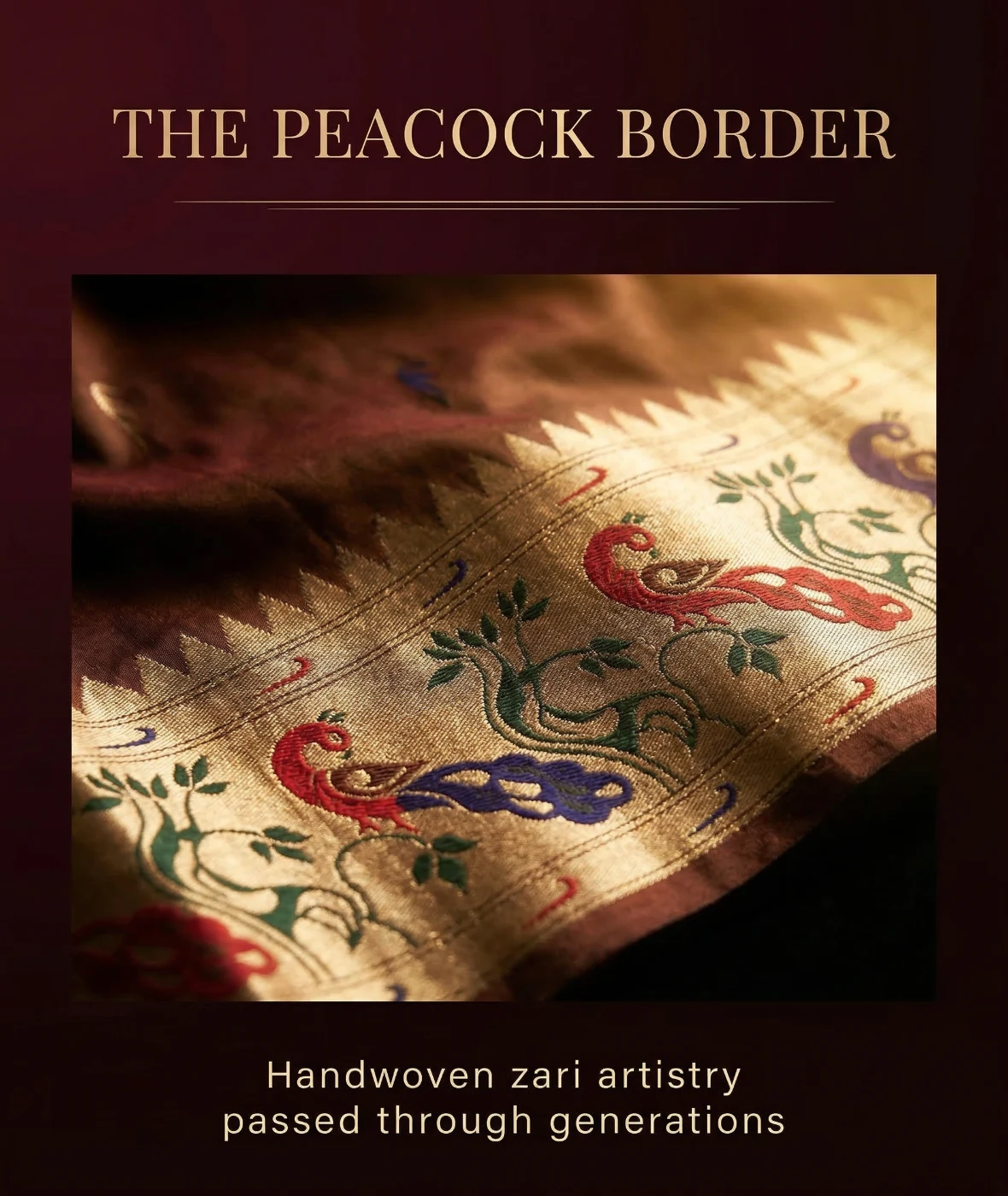 Peach Royale Peacock Silk Saree